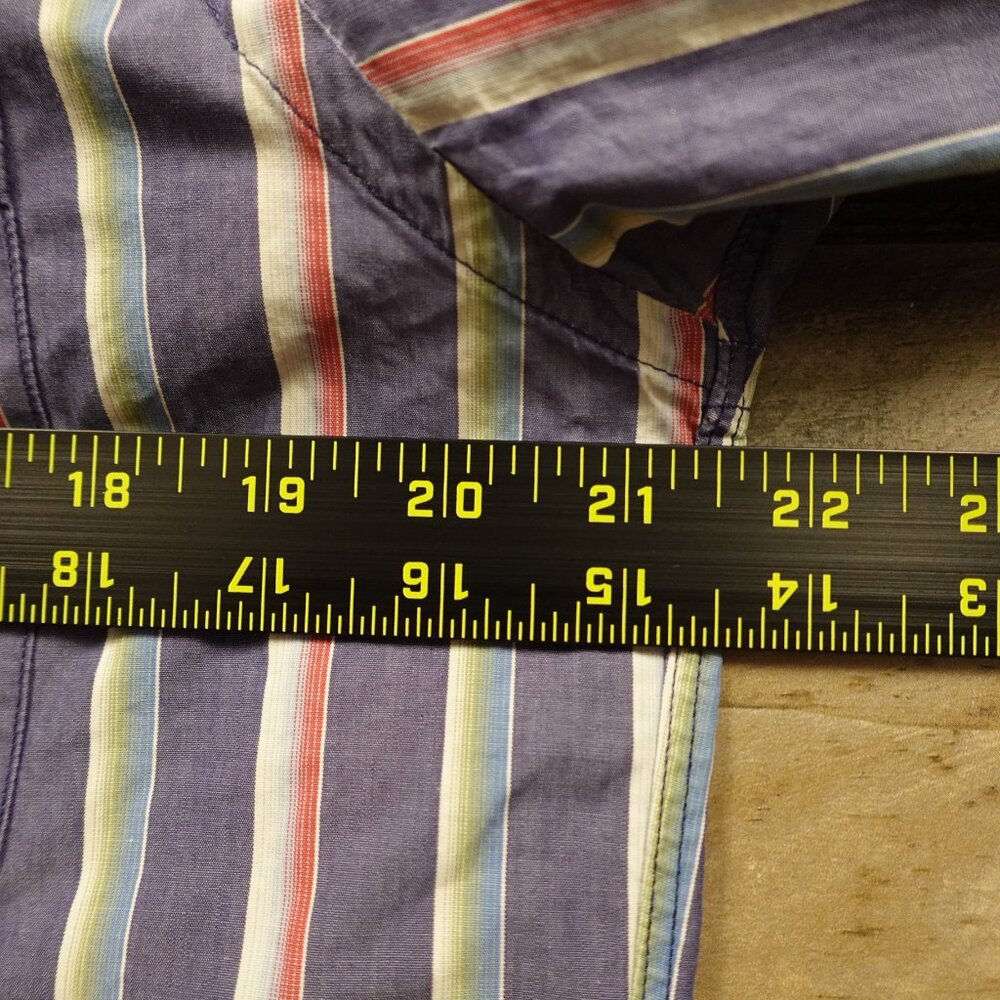 Lacoste Button Down Shirt Men’s Medium EU 40 Multicolor Stripe Vintage French - Picture 7 of 14